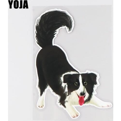 YOJA 12×17.5CM Cartoon Hand Drawn Shepherd Dog Car Decoration Stickers Cute Aniaml Scratch Decals 19B-0103