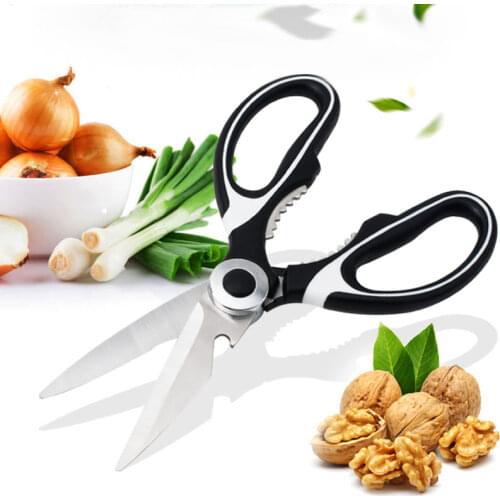 1PC Kitchen Scissors Stainless Steel Food Shears for Meat Vegetables Herb Chicken Scissors Multifunctional Kitchen Tool