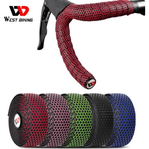 WEST BIKING Bicycle Handlebar Tape Road Bike Cycling Anti-slip Silica Gel EVA Shock Absorption Handle Bar Wrap Tape 2PCS per Set