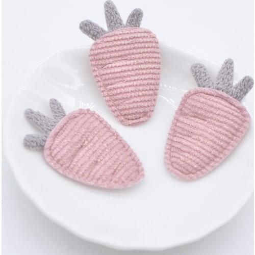 20Pcs Cartoon Carrot Applique for Handmade Baby Clothes Hat Shoes Cloth Fabric Patch Sewing Supplies DIY Headwear Accessory C25