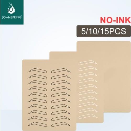 3/5/10/15PCS Microblading Tattoo Eyebrow Practice Skin Professional Permanent Makeup Practice Training Skin No Ink Needed White