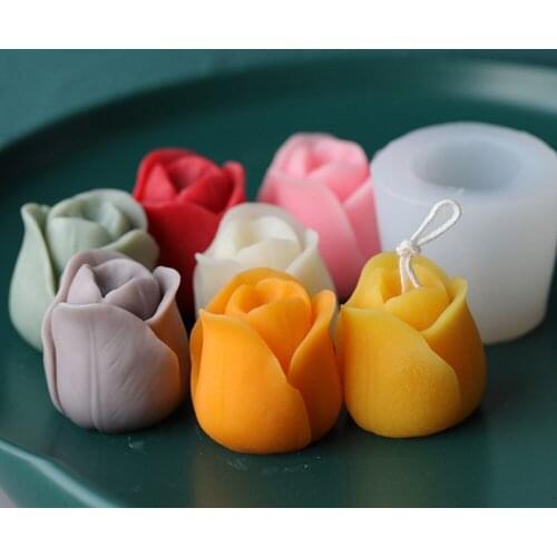 3D Silicone Tulip Flower Mold, Scented Candle Mold, DIY Handmade Aromatherapy Candle Mold For Home Deco 10360350