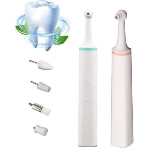 4 In 1 Portable Tooth Dental Cleaning Polish Massage Cleaner Dental Calculus Plaque Remover Grinding Head Odontologia Tool