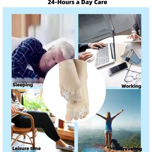 40pieces=20pairs Orthopedic Corrector Toe Protector Straightener Silicone Hallux Valgus Separator Bunion Foot Care Tool Pedicure