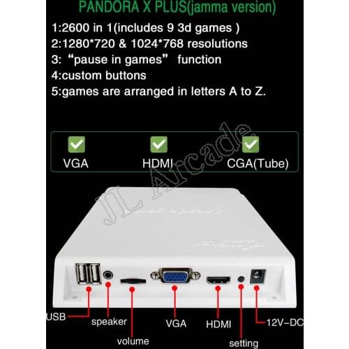 5pcs game box 5s version 2600 CGA VGA output Arcade Mutligames Board pandora Jamma Jamma Mutli Game Board Jamma Arcade Board