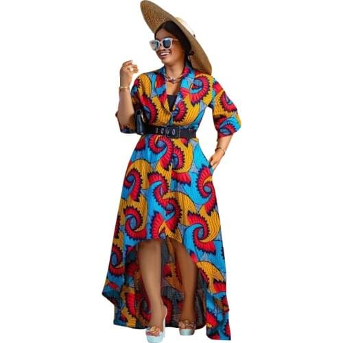African Dress For Women 2021 New Fashion Dashiki Print dress Arrival Robe Elegant African Party Dress Plus Size XL-5X