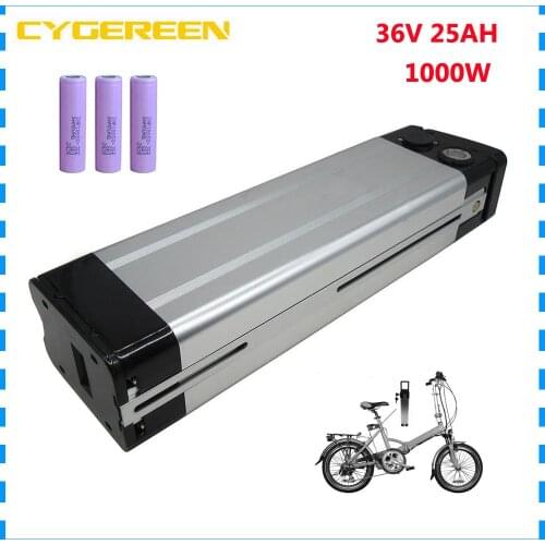1000W 36V 25AH Lithium Silver Fish Ebike Bateria 500W 36 V 17AH Electric Bike Battery Pack samsung 18650 Cell 30A BMS 2A Charger