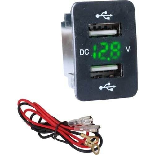 2 USB Port USB Car Charger With Digital Display For Honda 12V/24V Adapter