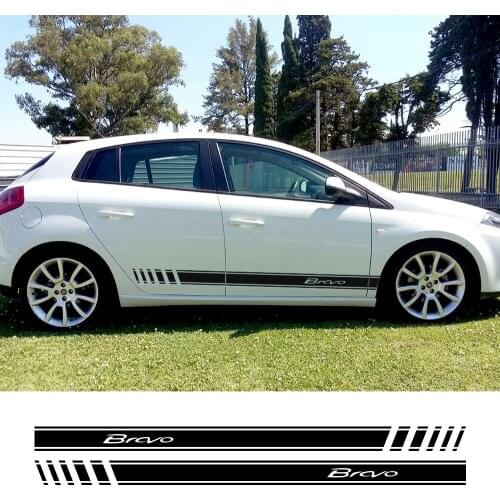 Car Stickers For Fiat Bravo Auto Vinyl Film Decoration Decals DIY Sports Styling Side Stripes Automobiles Car Tuning Accessories