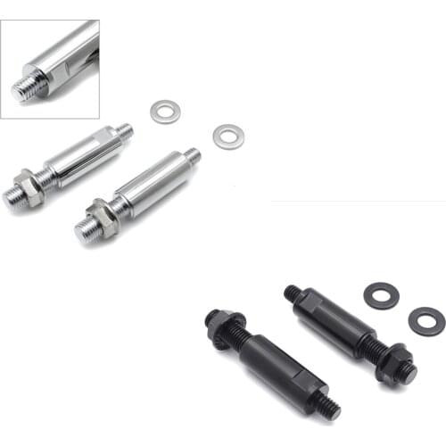 Free Shipping Chrome 1-1/2" Clockwise Raised Mirror Adapters For Honda Suzuki Kawasaki Indian Victory All Year Motorcycle Parts