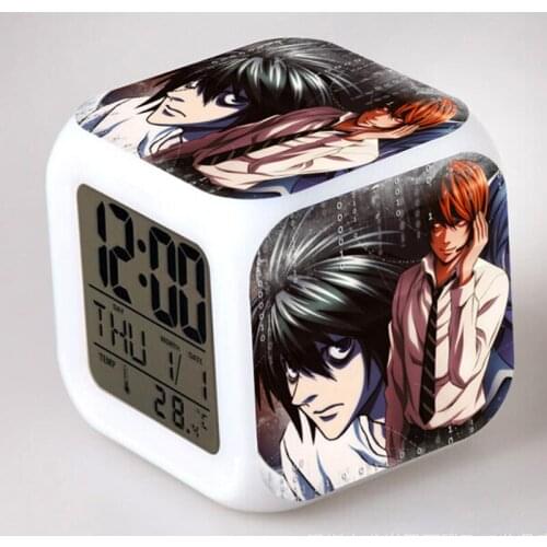 DEATH NOTE Anime Alarm CLock with LED digital clock Alarm Clock Kids Toys electronic wake up light table reveil wekker