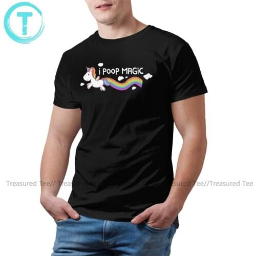 Unicorn Poop T Shirt I Poop Magic Cute Unicorn T-Shirt 100 Cotton Funny Tee Shirt Mens Classic Tshirt