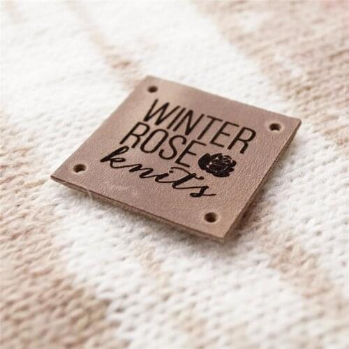 Custom leather labels Personalized genuine leather labels Logo labels Branding tags Clothing labels Knitting leather labels