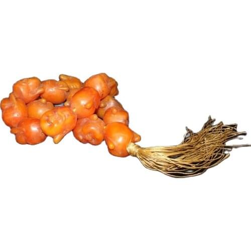 China old Beijing old goods Beeswax Miller Buddha Head Beads Rosary Handheld Chain