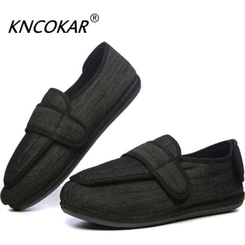 KNCOKAR Thin Bottom Light Soft And Broad Shoes Feet Swelling, Fat Deformation, Wound Gauze Foot Wear