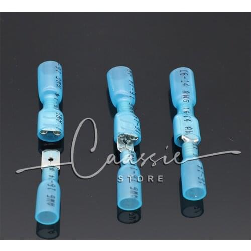 MDD/FDD Heat Shrink Crimp Terminals Kit Insulated Butt Wire Connector Electrical Cable Male Female Docking Spade Terminal