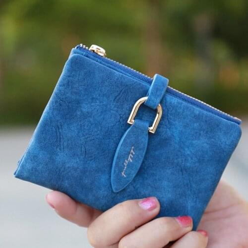 Hot Sale Short Wallet Women Sweet Mini Coin Purse Money Bags with New Design Leather Zipper&Hasp Fashion Female Card Holder