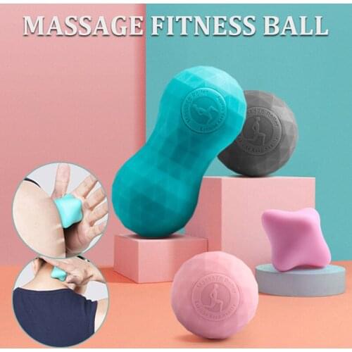 Fitness Lacrosse Ball Peanut Massage Roller Ball Myofascial Release Back Foot Neck Spine Shoulder Physical Trigger Point Therapy