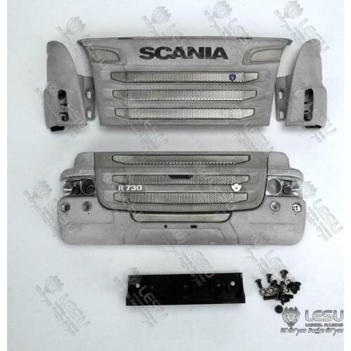 LESU Metal Front Face Net Bumper Spare Part for 1/14 RC DIY Tamiya Scania R730 Tractor Truck TH15169-SMT3