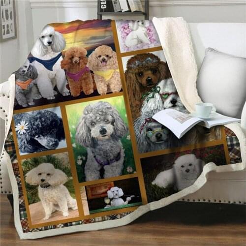 Cute pet dog Soft Warm Coral Fleece Blanket Winter Bedspread bedding Sofa Throw thicken easy Wash Flannel Blankets Home textiles