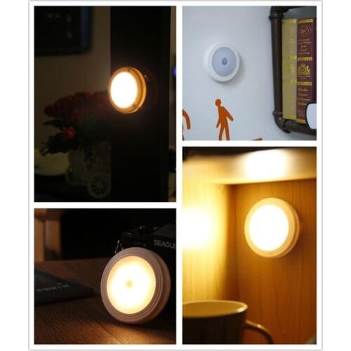 Mini PIR Motion Sensor USB Rechargeable 6 LED High Brightness Wall Lamp Auto Infrared Human Body Induction Light Drop shipping