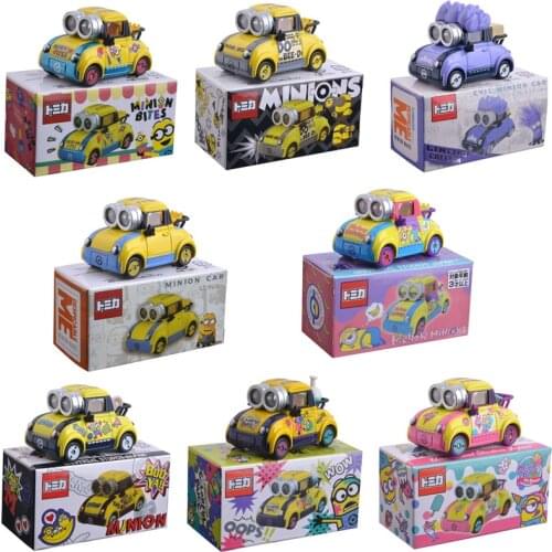 TAKARA TOMY Despicable Me Minions Evil Kevin 1:64 Diecat Vehicle Metal Alloy Car Model Toys For Childrens Birthday Gifts