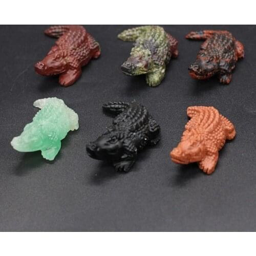 Natural Stone Gold Sand Black Agates Animals Stone Crafts Small Decoration Home Decor Handmade Present Ornaments Size 22x48mm