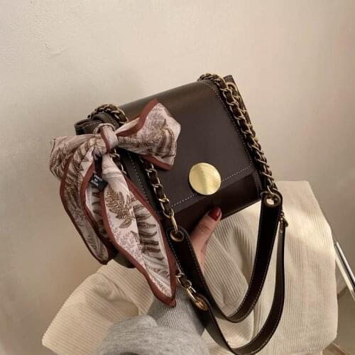 New Crossbody Bags for Women Leather Messenger Bags Female Flap Shoulder Bag Designer Vintage Ribbon Handbags Satchels Flap