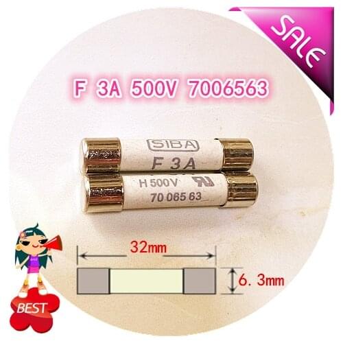 3 a fuse F H500V 7006563 189020 6.3 x32mm fuse tube molten core