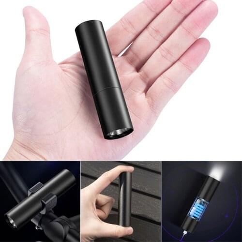 Portable Zoomable LED Strong Light Mini Flashlight USB Charging Built-in 14500 Lithium Battery for Outdoor Students