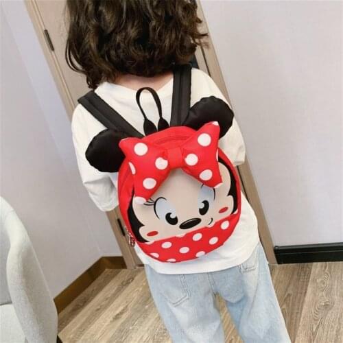 Disney Mickey Mouse Backpack Cartoon Kindergarten Preschool Children Schoolbags Cute Anime Boys Girls Kids Backpacks