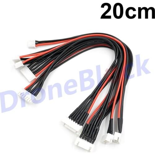 5Pcs LiPo Battery charging Extended line/Wire/Connector 22AWG 200mm JST-XH Balancer Silicone cable 2S 3S 4S 5S 6S 7S 8S