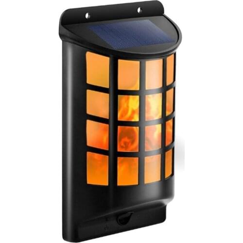 Solar Lights Waterproof Flickering Flames Wall Lights Outdoor Dark Sensor Auto On/Off Solar Powered Wall Mounted Night Lights La