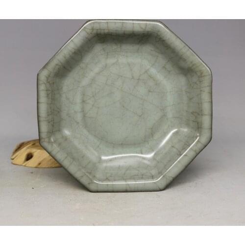 Antique SongDynasty porcelain bowl,Guan Kiln,Celadon Octagon Bowl,hand painted crafts /collection & adornment,Free shipping
