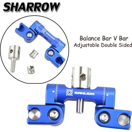 Archery V Bar Compound Bow Balance Bar Adjustable Double Sided V Bar Damper Stabilizer Hunting Sports Bow And Arrow Accessories