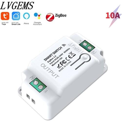Tuya Zigbee Smart Switch Breaker Smart Home Automation Light Switch Smart Life App Timer funzione supporto Google Home Alexa