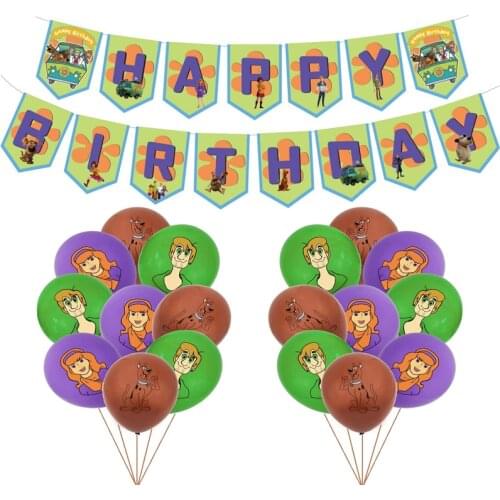 Scooby Balloon Animals Pet Dog Paw Pal Latex Ballons Party Home Happy Birthday Banner Decoration Supplies Kids Toy Baby Balon