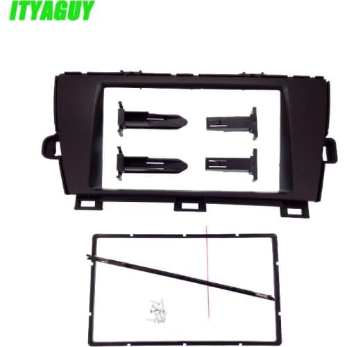 Top quality 2 DIN Car Radio Fascia for TOYOTA Prius LHD 2010+ stereo fascia frame panel dash mount kit adapter trim Bezel facia