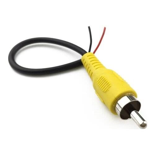 0.3-ft RCA Male Audio/Video Cable To Bare Wire for Speaker Subwoofer car camera