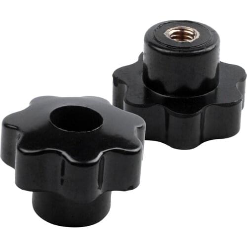 1pcs AM8* 40mm Clamping Knob Hand Tighten Nuts Handle Thread Mechanical Black Thumb Nuts Clamping Knob Manual Nuts