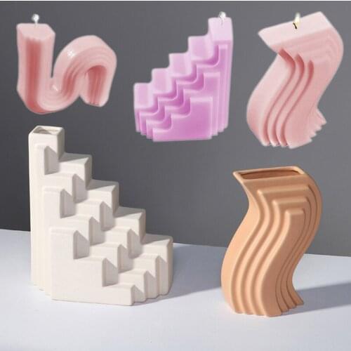 1PC Silicone Mold Geometric Shape Epoxy Resin Home Decor DIY Aromatic Candles Soap Candle Making Wedding Gifts Craft Supplies