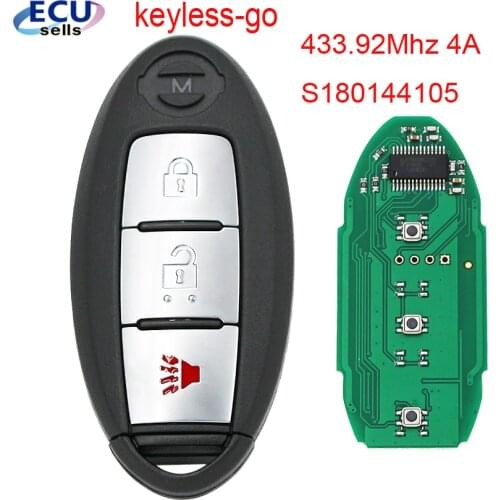 2+1B keyless-go Remote Key For Nissan ROGUE PROXIMITY 2014-2016 ​New X-trail 433.92Mhz 4A Chip : S180144105