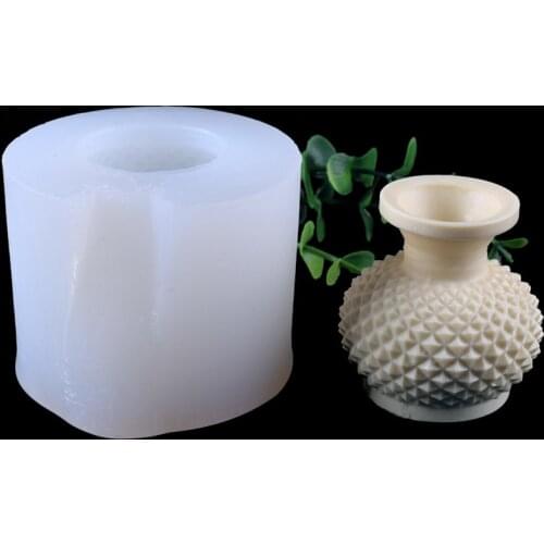 3D Flower Vase Resin Mold Silicone Cement Planter Concrete Pot Clay Mold For DIY Craft Hand Made Aromatherapy Gypsum Bottle Tool