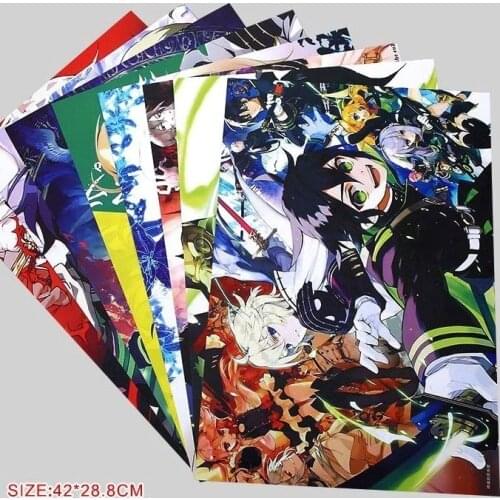 8pcs/set Anime Seraph of the end Posters Included 8 Different Pictures Comic Poster Sizes 42x29 CM