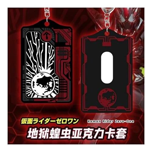 Anime Kamen Rider Zero-One Hell Rising Hopper Cartoon ID Bus Bank Card Case Holder Keychain Bag Pendant Toy Student