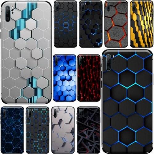 Hexagonal lattice Phone Case For Huawei honor Mate P 9 10 20 30 40 Pro 10i 7 8 a x Lite nova 5t