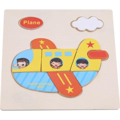 Baby 3D Puzzle Jigsaw Wooden Toys Cartoon Animals Train Puzzles Child Educational Toy For Children Toys Puzzle