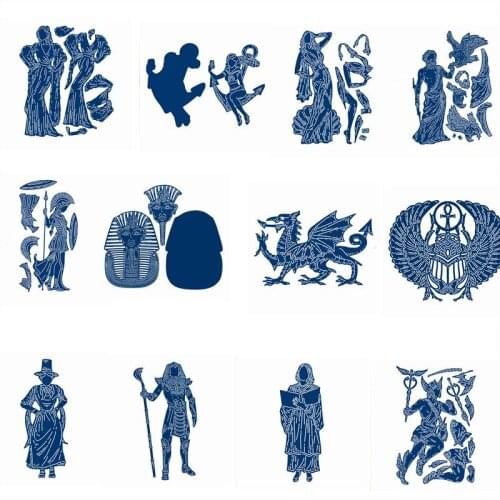 Egypt Mythical People DIY Metal Cutting Dies Scrapbooking Template Crafts Card Album Embossing Stencil New Dies 2019