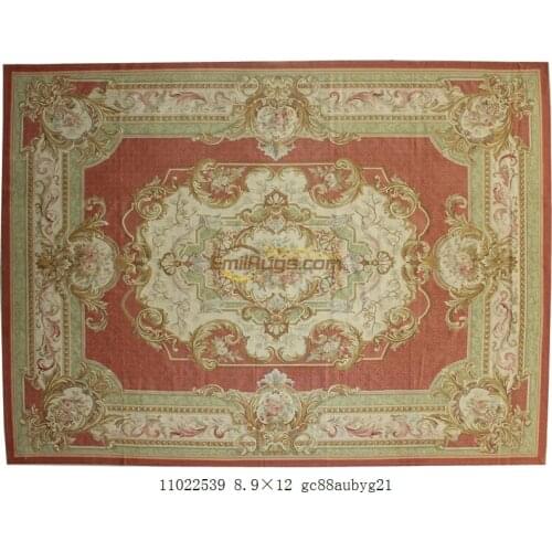 French aubusson rugs Vintage Floral Needle Oriental Hand-knotted Handmade