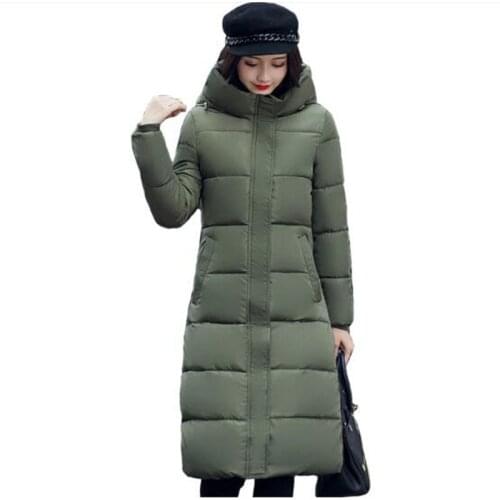 New 2018 Woman Winter Jacket Coat Down Parka Plus Size Long Warm Hooded Coat Thickening Snow Wear Wadded Padded Jacket